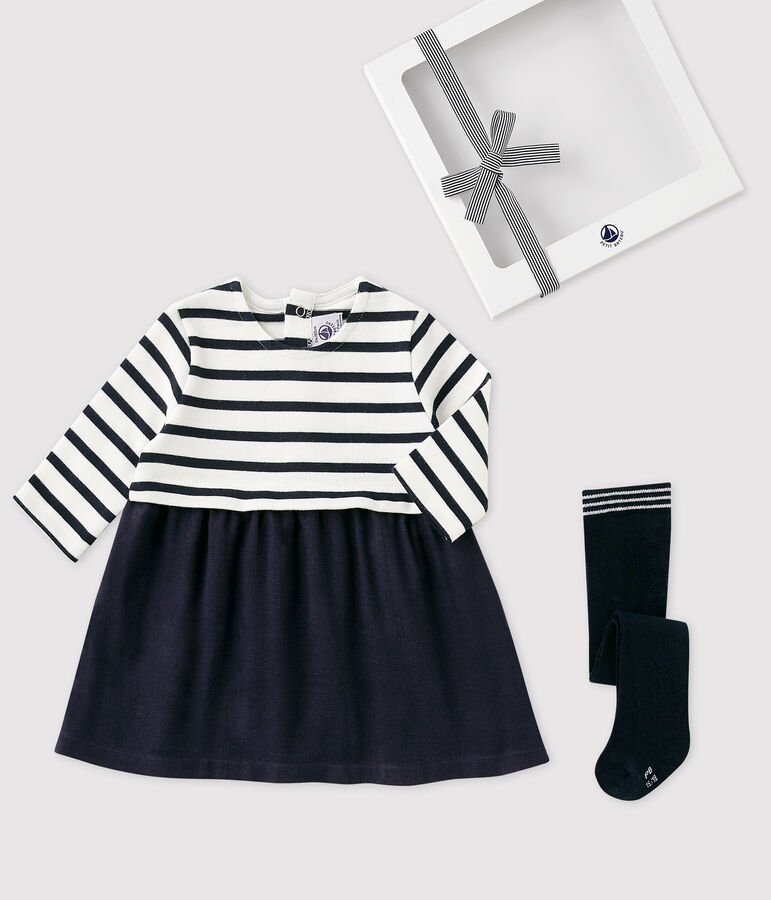 Set regalo beb&egrave; con abito e calzamaglia variante 1