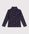 Dolcevita in cotone a fiori bambina blu/multicolore