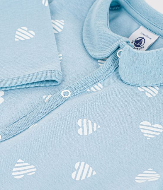 Pigiama senza piedini con colletto in cotone con stampa a cuori neonato MIMI/ ECUME