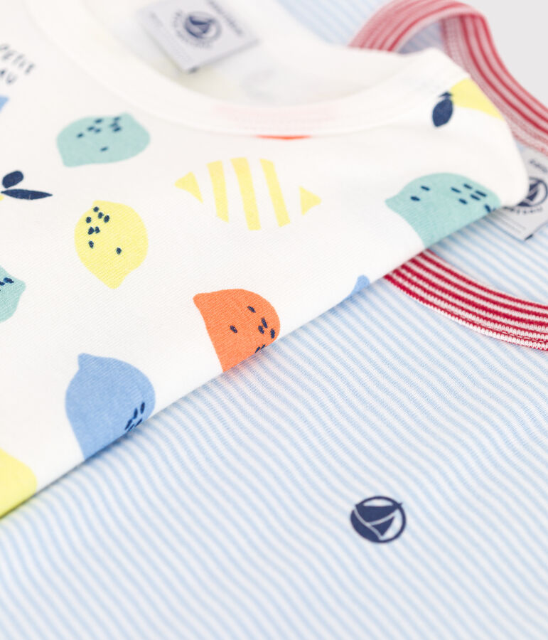Set di 2 pigiami corti in cotone bambino multicolore