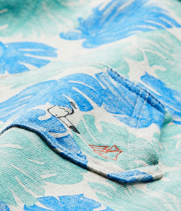 Tutina corta beb&eacute; bambino stampata grigio/multicolore