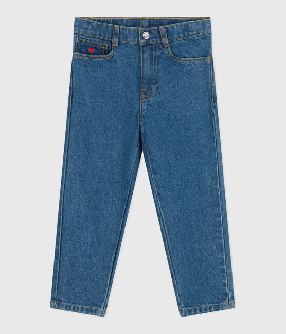 Pantaloni in denim bambina blu DENIM MOYEN