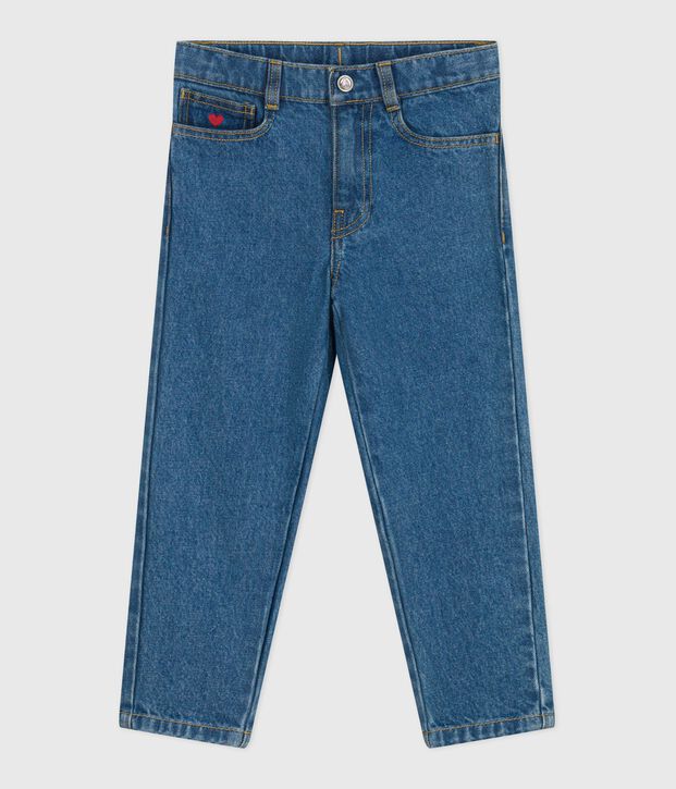Pantaloni in denim bambina blu