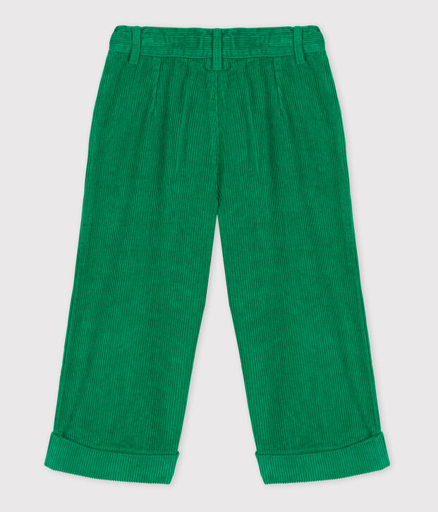 Pantaloni in velluto a costine bambina MATCHA