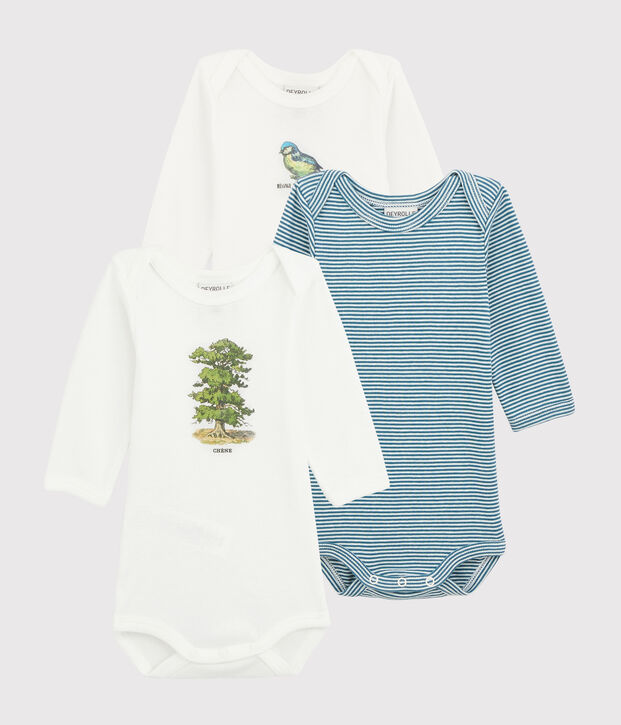 Confezione da 3 body a maniche lunghe bimbo Petit Bateau x Deyrolle multicolore