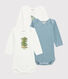 Confezione da 3 body a maniche lunghe bimbo Petit Bateau x Deyrolle