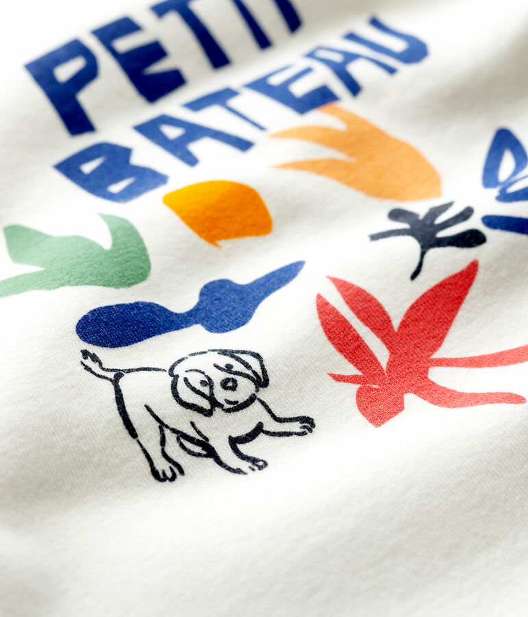 T-shirt in cotone beb&egrave;. bianco