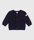 Cardigan in cotone spesso tinta unita neonato