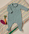Pigiama neonato in velluto verde PAUL