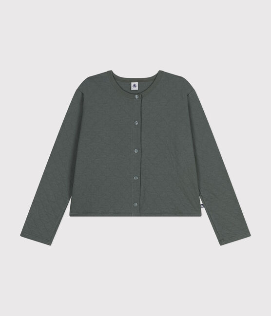Cardigan con bottoni automatici in tubique Donna verde THUYA