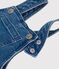 Salopette neonato in denim ed elastan a gamba lunga blu BLEU DELAVE