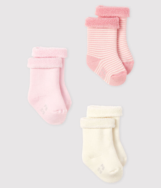 Trio di calzine bebè lavorate a maglia variante 1