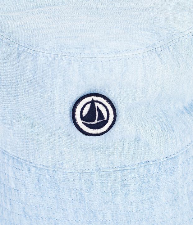 Cappellino alla pescatora in denim bambino blu