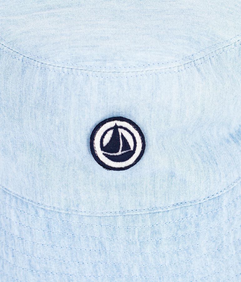 Cappellino alla pescatora in denim bambino blu