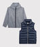 Giacca a vento 3 in 1 riciclato bambino blu SMOKING