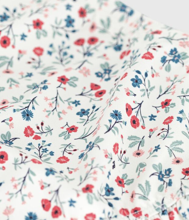 Slip da bagno a volant con stampa a fiori neonato bianco/multicolore