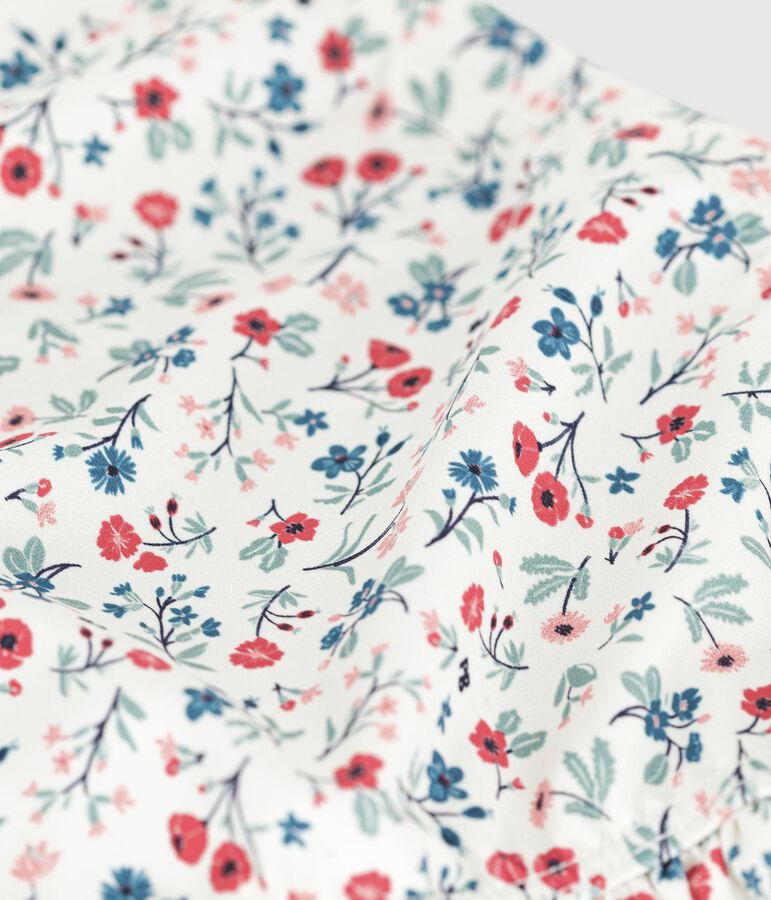 Slip da bagno a volant con stampa a fiori neonato bianco/multicolore