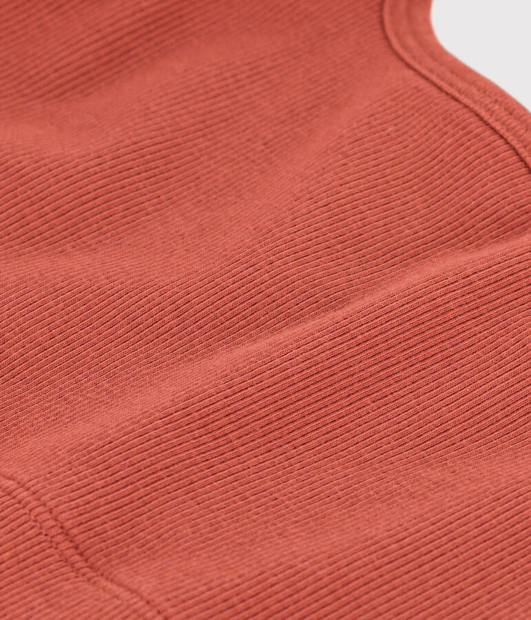 Bralette a tinta unita in cotone ed elastan donna marrone