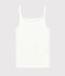 Canottiera con spalline in cotone leggero Donna bianco MARSHMALLOW