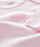 Body manica lunga bebè femmina rosa VIENNE/bianco ECUME
