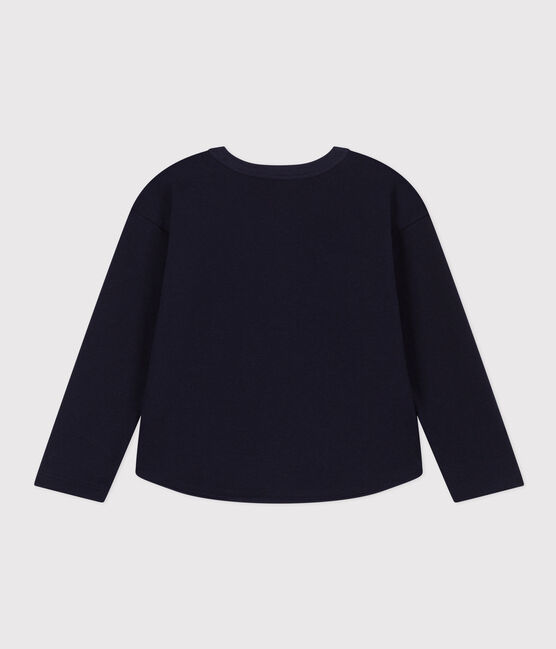 Felpa in molleton bambina blu SMOKING