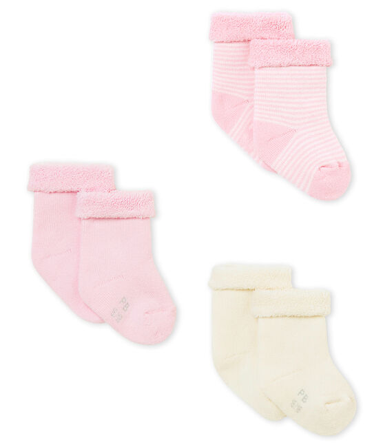 Lotto di tre paia di calzine per bebé unisex variante 4