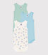 Set da 3 body senza maniche in cotone con stampa neonato