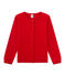 Cardigan bambina in lana e cotone rosso FROUFROU