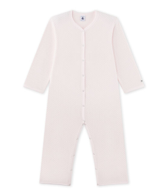 Tutina lunga per bambina in pile rosa VIENNE/grigio MISTIGRI