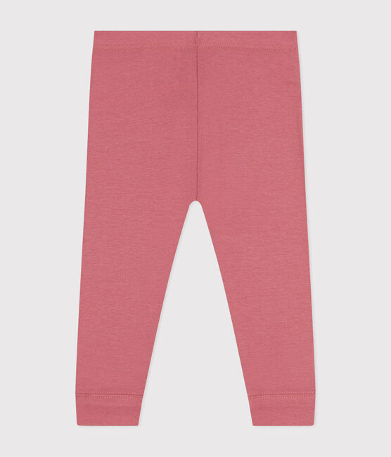 Leggings in cotone tinta unita neonato rosa ROSEWOOD