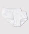 Confezione da 2 slip bambina traforati in cotone biologico variante 1