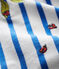 Marinière creativa per bebé femmina bianco MARSHMALLOW/blu PERSE