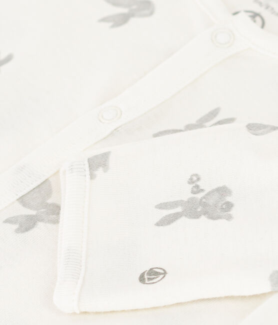 Tutina e sacco nanna con stampa in cotone bianco MARSHMALLOW/grigio GRIS