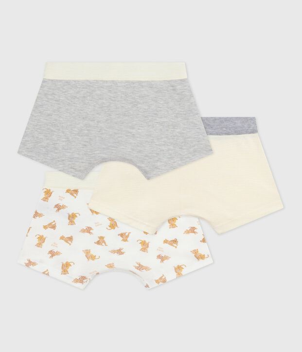 Set di boxer in cotone con vita rivestita leopardata bambino multicolore