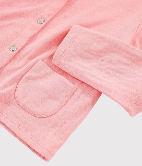 Cardigan in tubique bambina rosa GRETEL