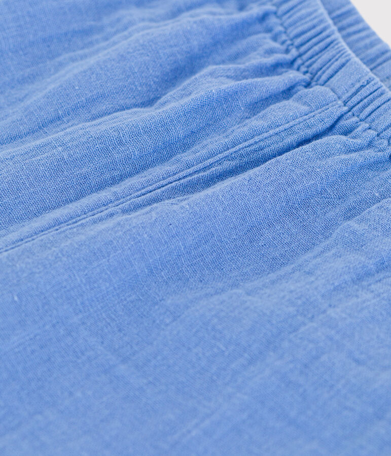 Pantaloni beb&egrave; in garza di cotone blu
