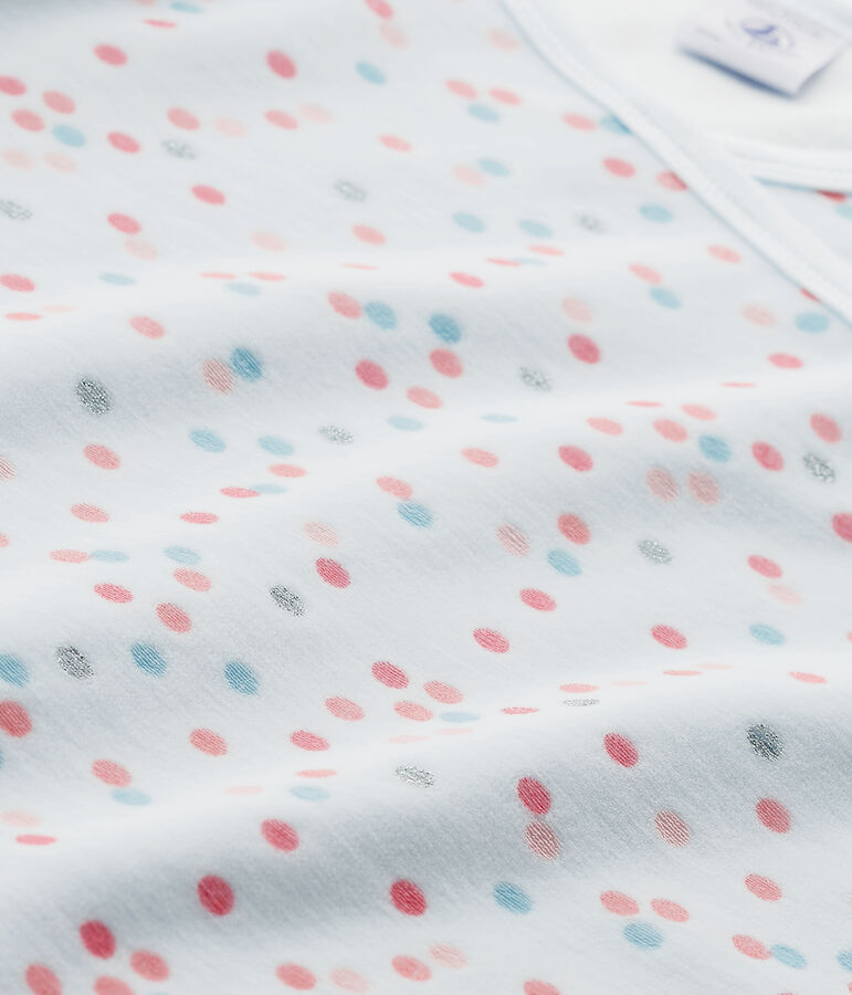 Pigiama per bambina in ciniglia blu BOCAL/bianco MULTICO