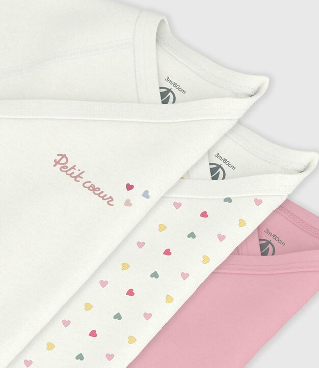 Set di body incrociati a maniche corte in cotone fantasia neonato multicolore