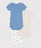 Set da 3 body a maniche corte in cotone con stampa neonato variante 1