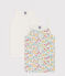 Confezione da 2 canottiere bambina con spalline in cotone a fiori variante 1