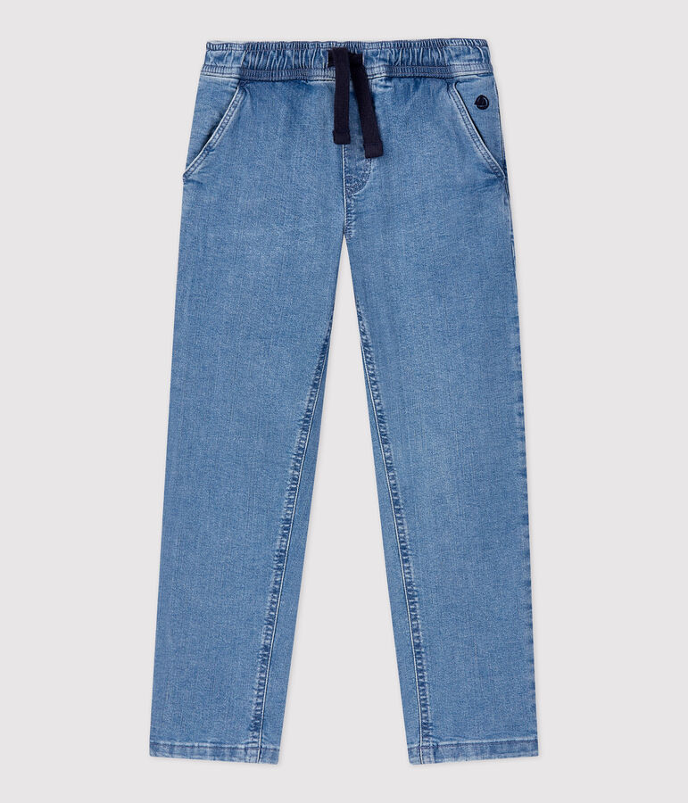 Pantalone regular bambino in denim chiaro blu DENIM BLEU
