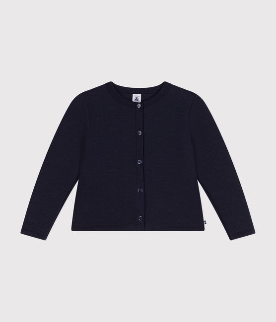 Cardigan in tubique bambina blu SMOKING