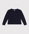 Cardigan in tubique bambina blu SMOKING
