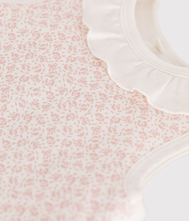 Sacco nanna beb&egrave; a fiori in cotone TOG 2 bianco/rosa