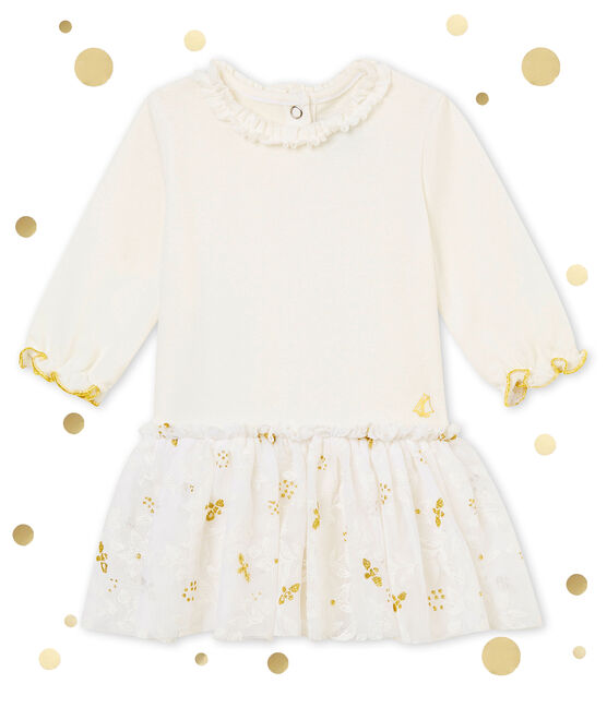 Abito in tulle per bebé femmina bianco MARSHMALLOW/bianco MULTICO
