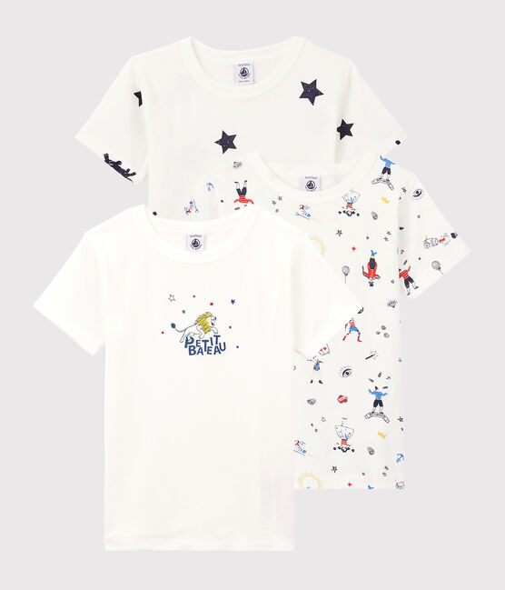Confezione da 3 t-shirt manica corta fantasia feste da bambino variante 1