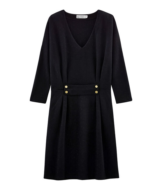 Abito attillato a maniche lunghe donna nero NOIR/nero LUREX NOIR