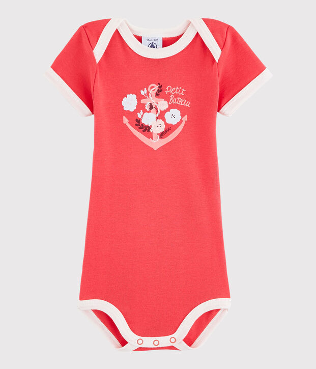 Body manica corta beb&egrave; maschietto rosa