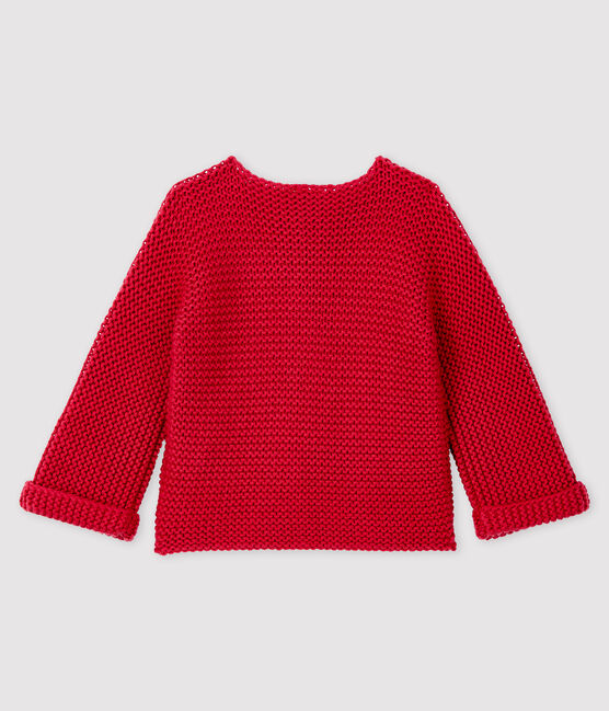 Cardigan lana e cotone bebè femmina rosa POPPY