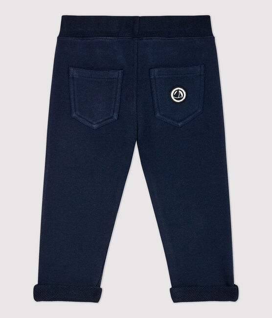 Pantaloni in molleton bebè. blu SMOKING